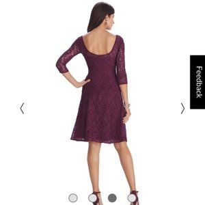WHBM Burgundy Lace Cocktail Dress